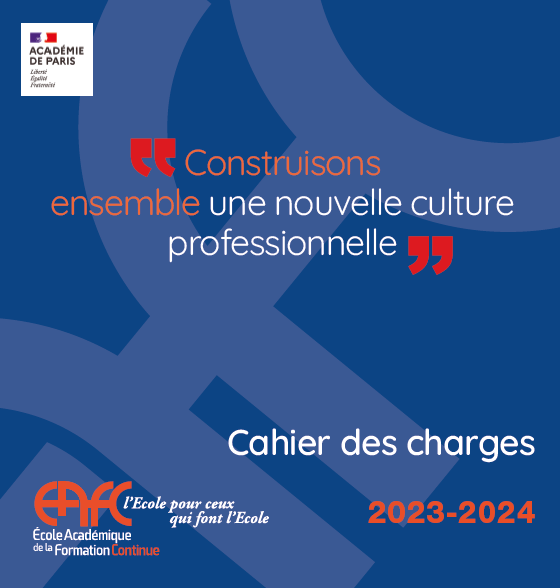 Cahier des charges 2023-2024 | Académie de Paris